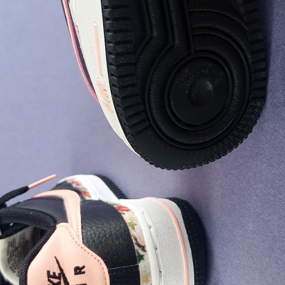 Nike Air Force 1 Vintage Floral GS 'Pink Tint' Shoes BQ2501-001 - Picture 11 of 12